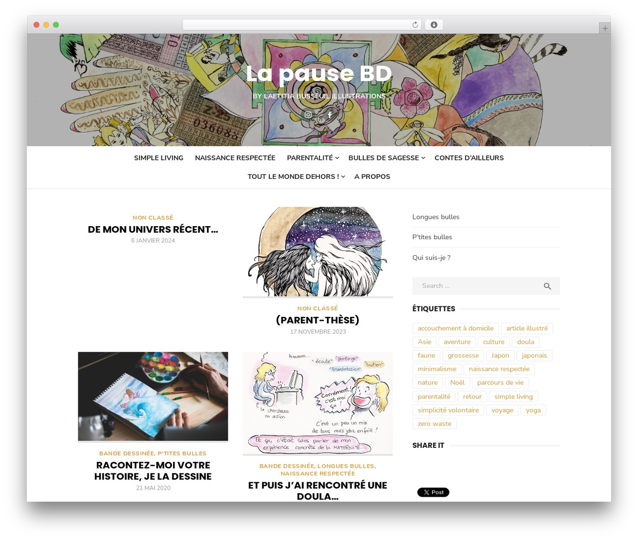 WordPress theme Type - laetitiabusseuil.com
