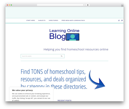 WordPress theme Divine Theme - learningonlineblog.com