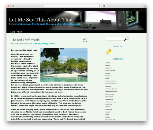 WorldOWeb WordPress website theme - letmesaythisaboutthat.com