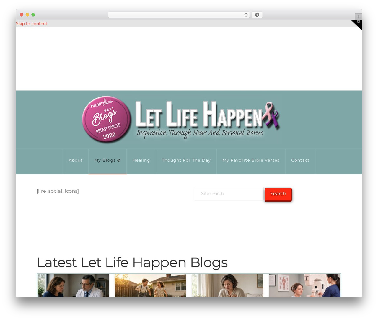 X WordPress blog theme - letlifehappen.com