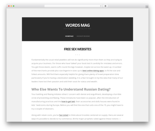 Zenzero theme WordPress - wordsmag.com Zenzero theme WordPress - wordsmag.com