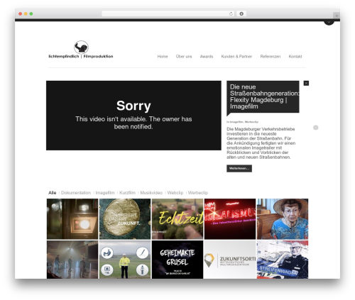 Aware WordPress video theme - lichtempfindlich.org