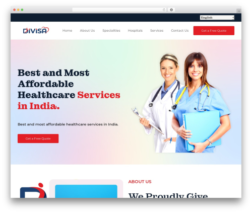 Divisa WordPress theme - divisahealthcare.com