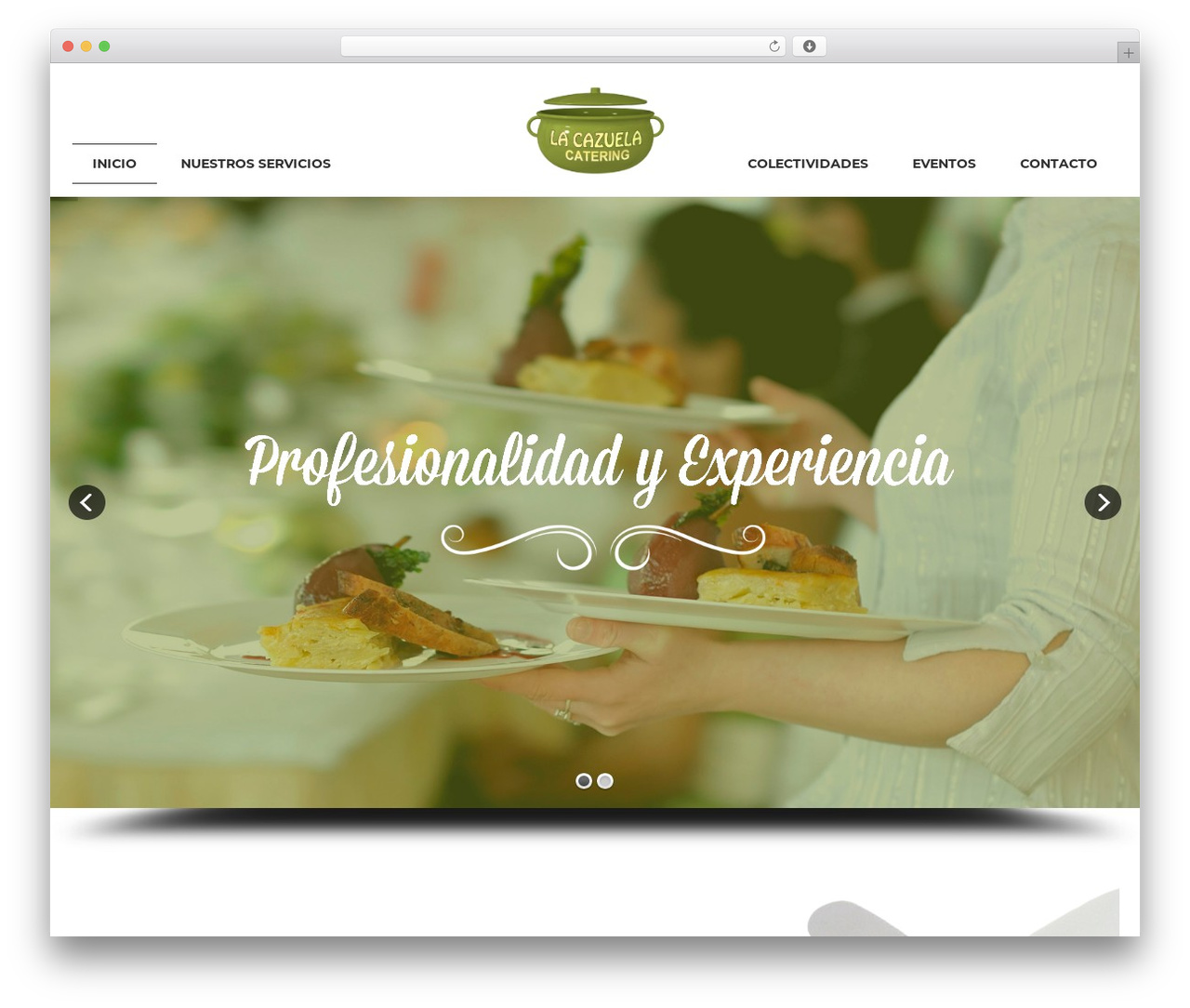Downtown WordPress theme design - lacazuelacatering.com