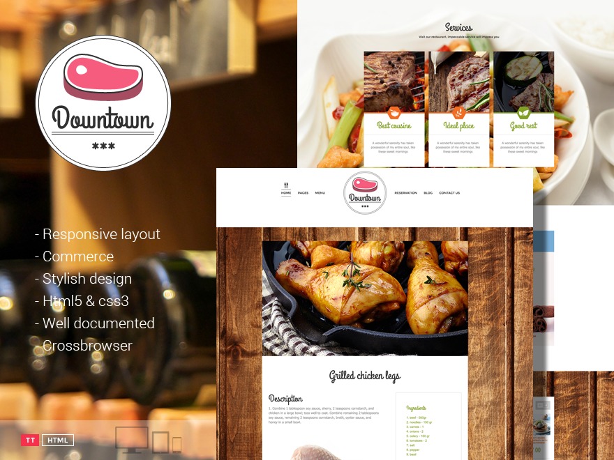 Downtown WordPress theme by TeslaThemes