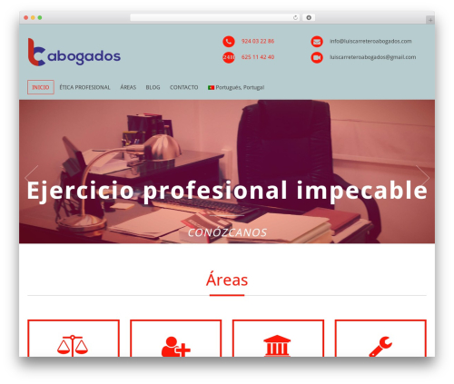Lawyers theme WordPress - luiscarreteroabogados.com