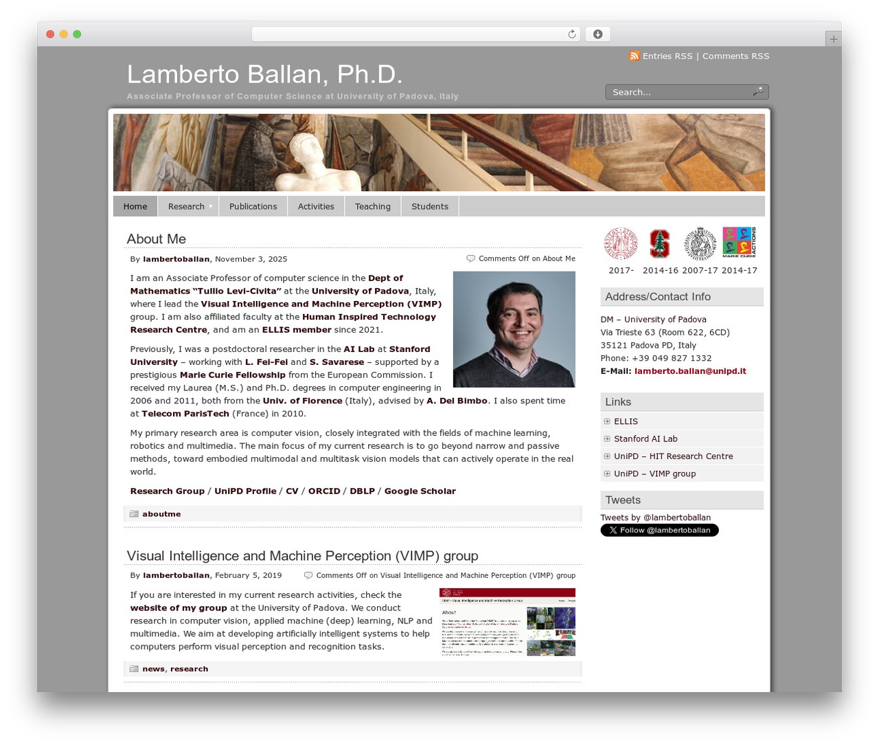 Panorama WP theme - lambertoballan.net