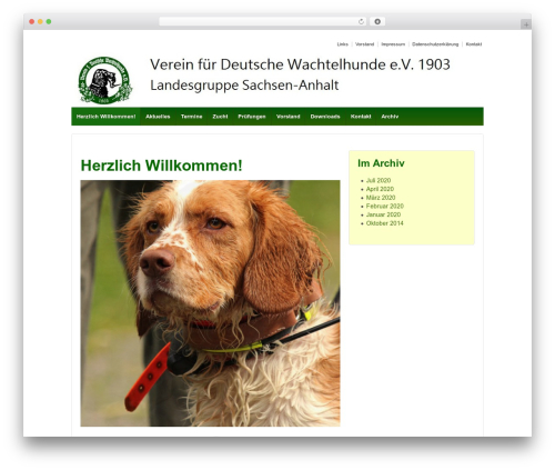 Responsive Pro WordPress theme - wachtelhund-sachsen-anhalt.de