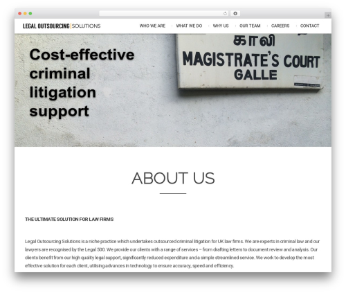 WordPress theme Attractor Theme - lawoutsourced.com