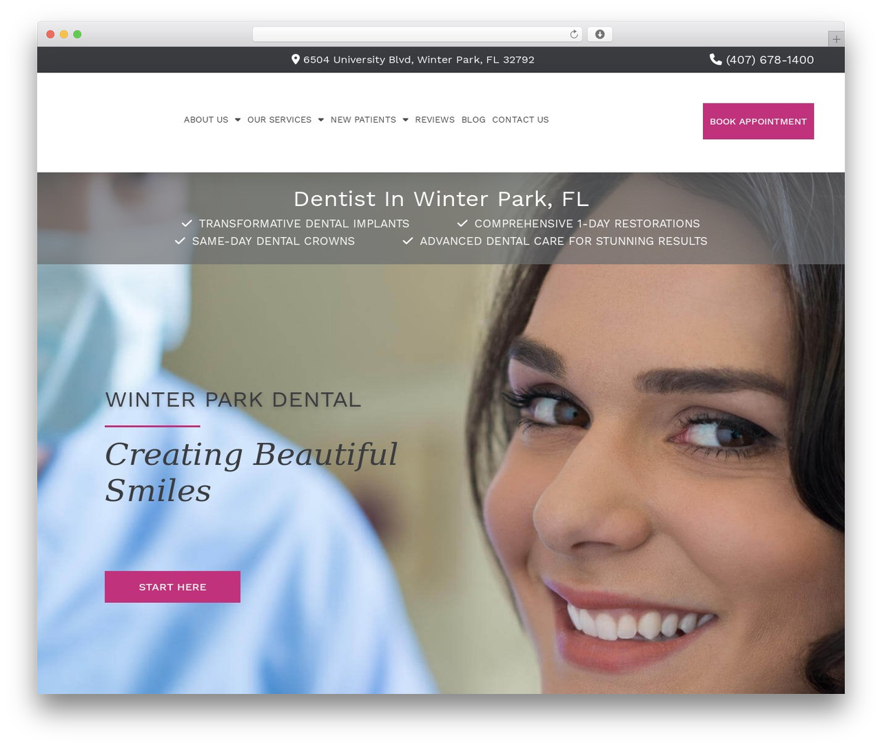 WordPress theme FGFramework B Child - winterparkdental.com