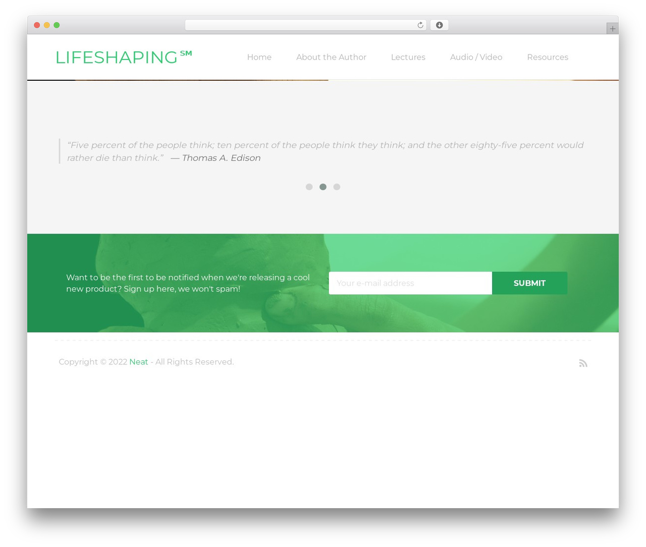 WordPress theme Neat - lifeshaping.co