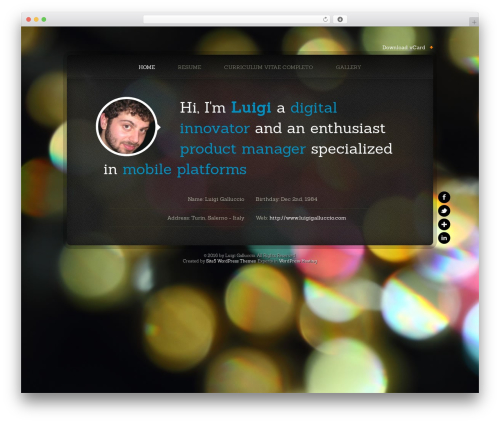WordPress theme Veecard - luigigalluccio.it