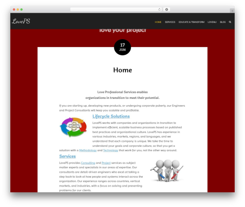 WordPress website theme Wordit - loveps.ca