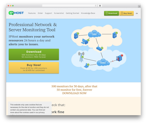 Appdev WordPress page theme - iphostmonitor.net
