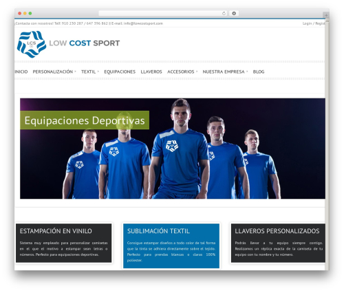 Camy WP theme - lowcostsport.com