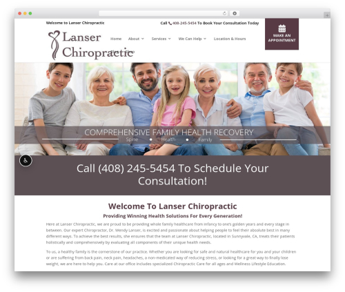 CHIRO WordPress page theme - lanserchiropractic.com