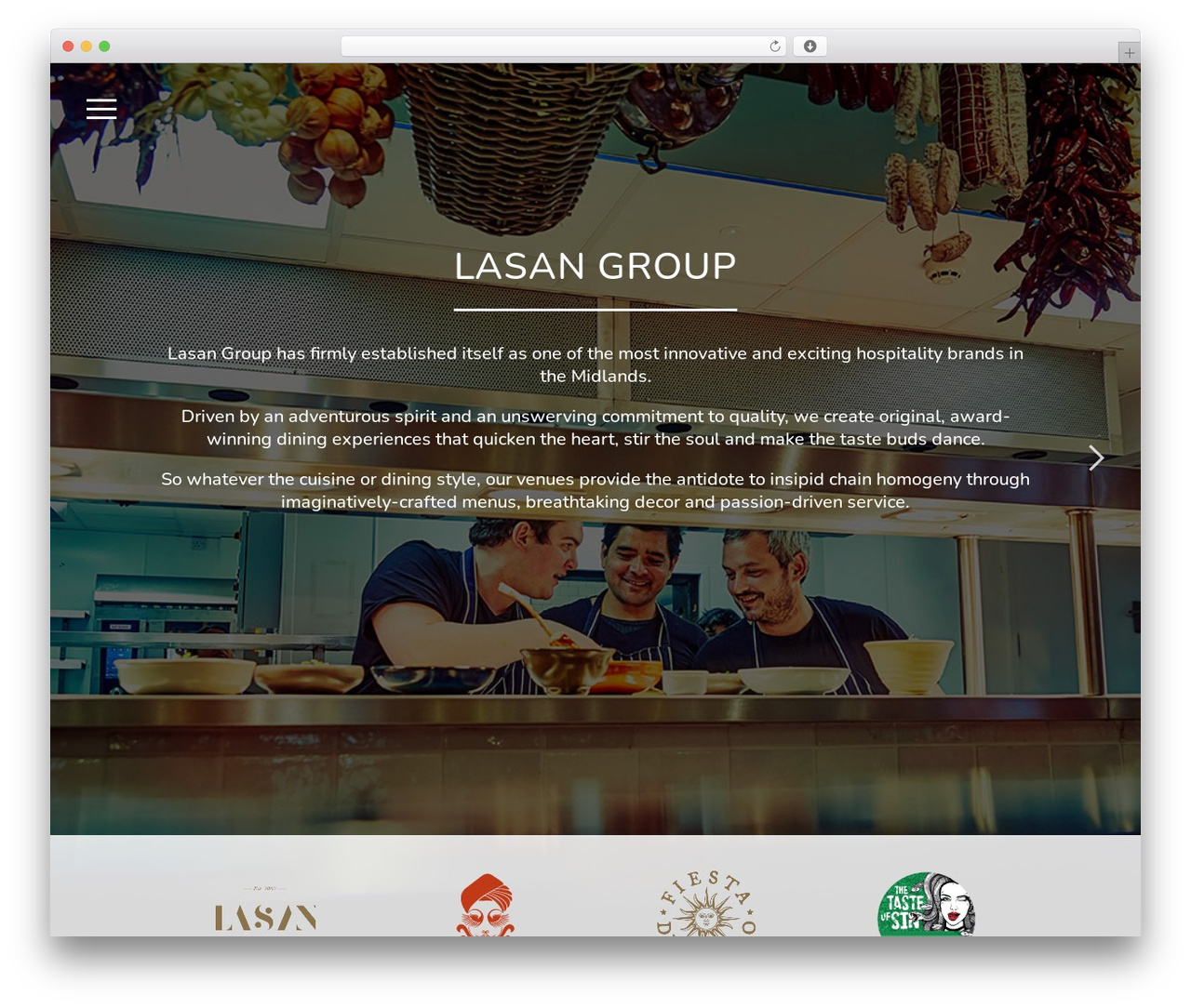 Class Creative Theme WordPress restaurant theme - lasangroup.com