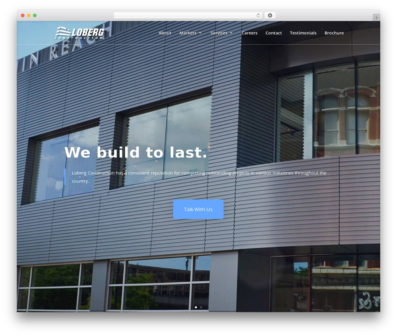Divi theme WordPress - lobergconstruction.com