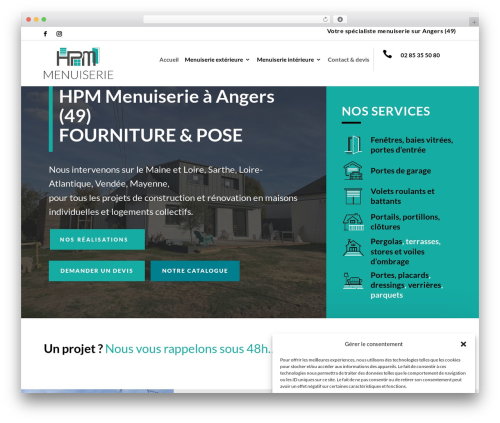 Divi WordPress theme - menuiserie49.com