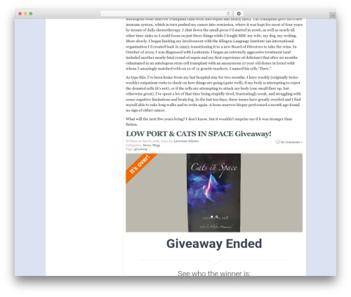 Evenflow WordPress theme - lawrencemschoen.com