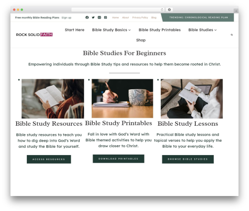 Kadence theme WordPress - www.rocksolidfaith.ca