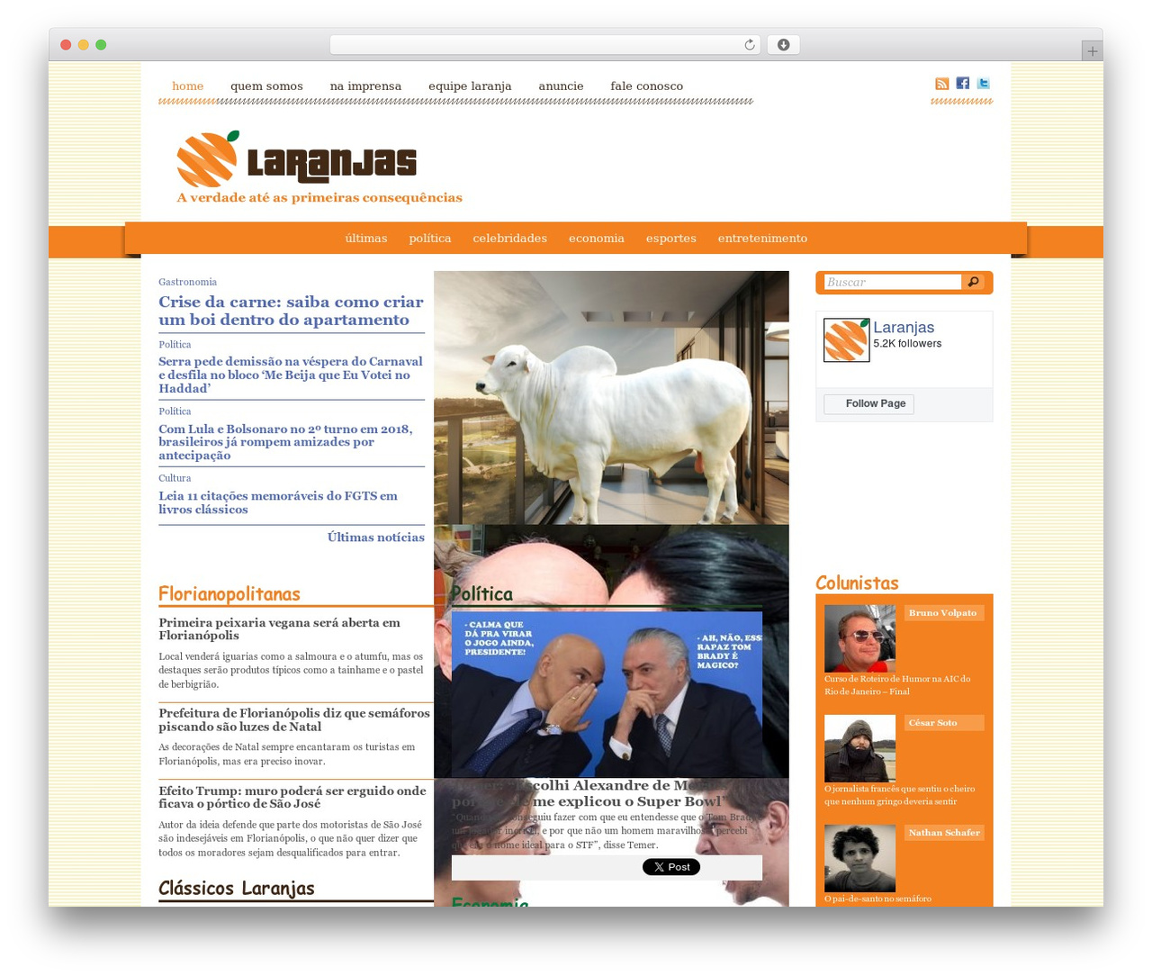 Laranjas theme WordPress - laranjasnews.com