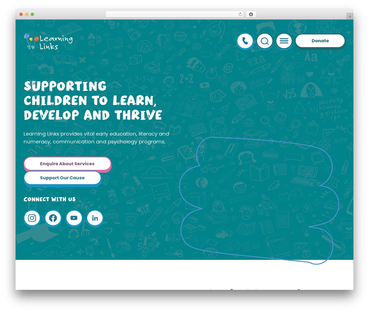 Learning Links WordPress website theme - learninglinks.org.au
