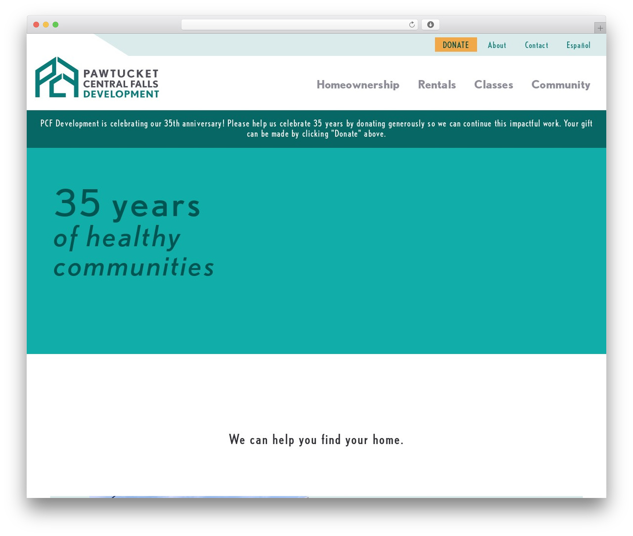 PCF Development theme WordPress - pcfdevelopment.org