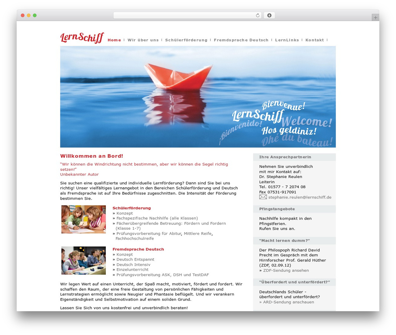 Rebublica WordPress theme - lernschiff.de
