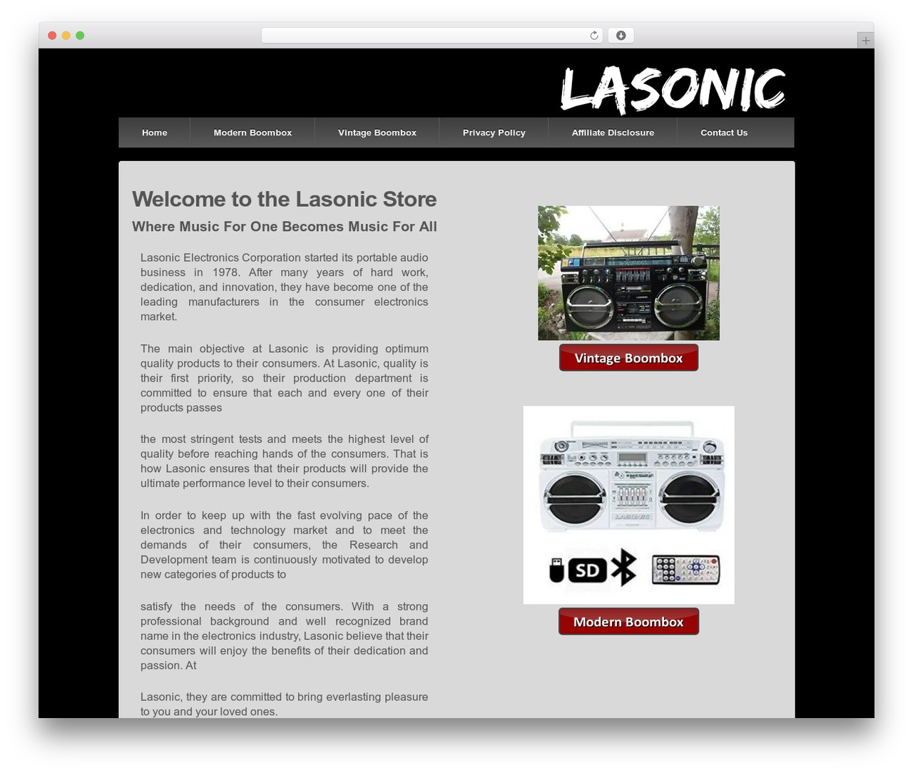 Responsive Pro WordPress ecommerce theme - lasonicstore.com Responsive Pro WordPress ecommerce theme - lasonicstore.com