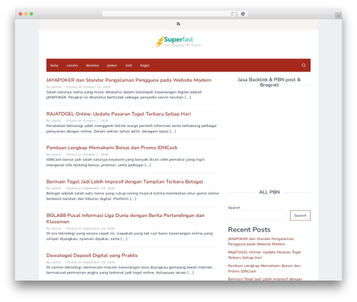Superfast theme WordPress - tubetilla.com