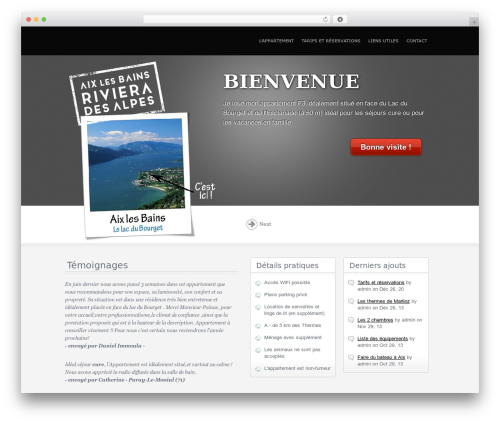 Theme WordPress Eureka - CMS based theme for Wordpress - location-aixlesbains.fr