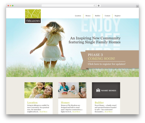 The Meadows WordPress theme - liveatthemeadows.ca
