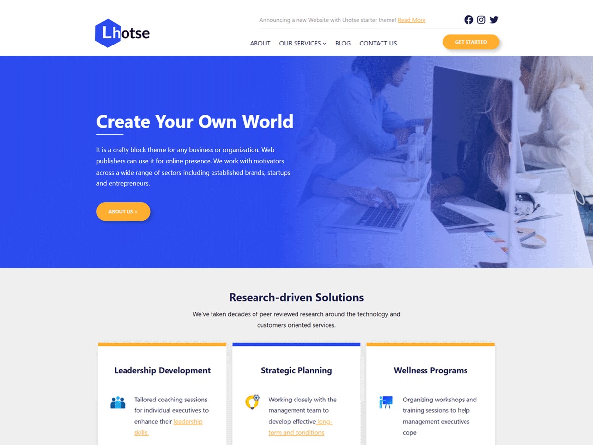 WordPress theme Lhotse WordPress theme Lhotse