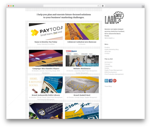WordPress theme Sideshow - laraortiz.com