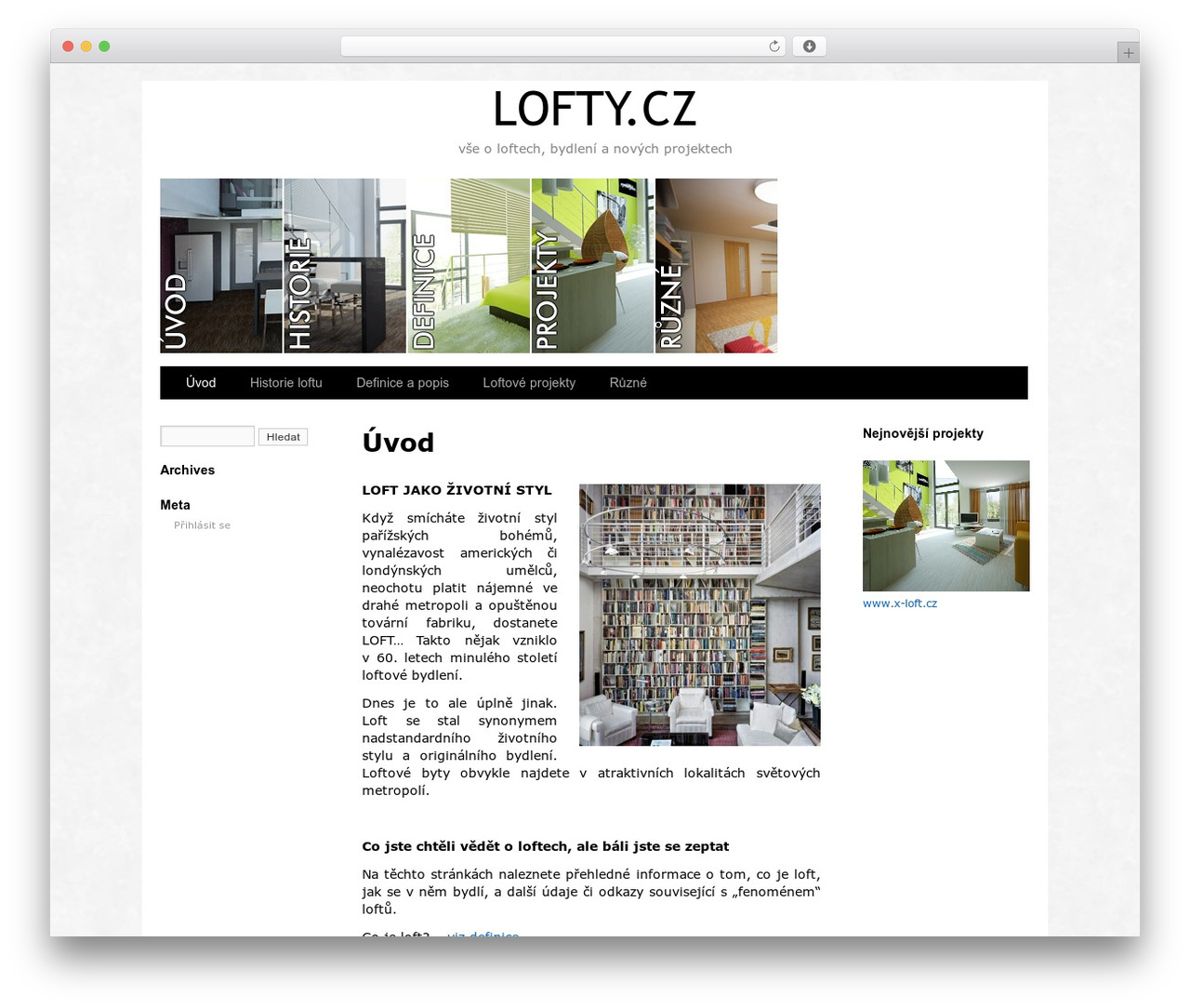 WordPress theme Sliding Door - lofty.cz WordPress theme Sliding Door - lofty.cz