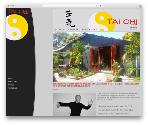 Curvo WordPress theme - taichistudio.co.nz