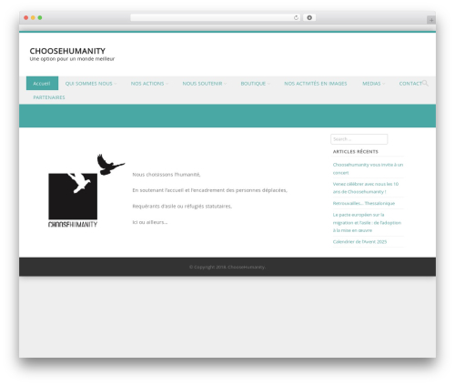 Discovery WordPress theme design - choosehumanity.ch