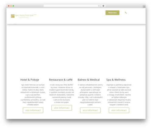 Divi WordPress hotel theme - spahotelfelicitas.cz