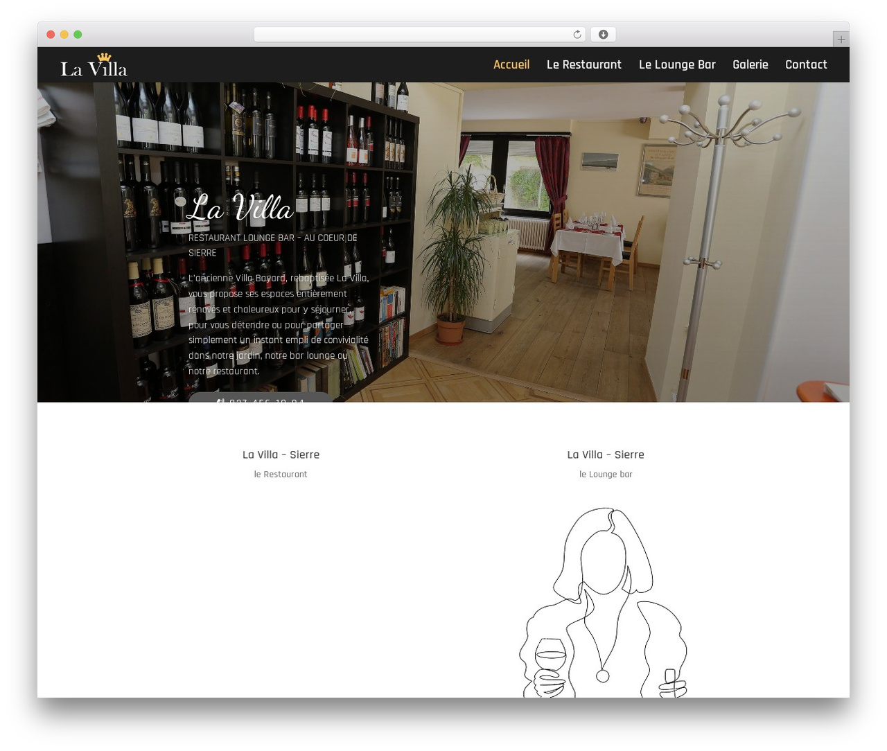 Divi WordPress restaurant theme - restaurant-la-villa.ch