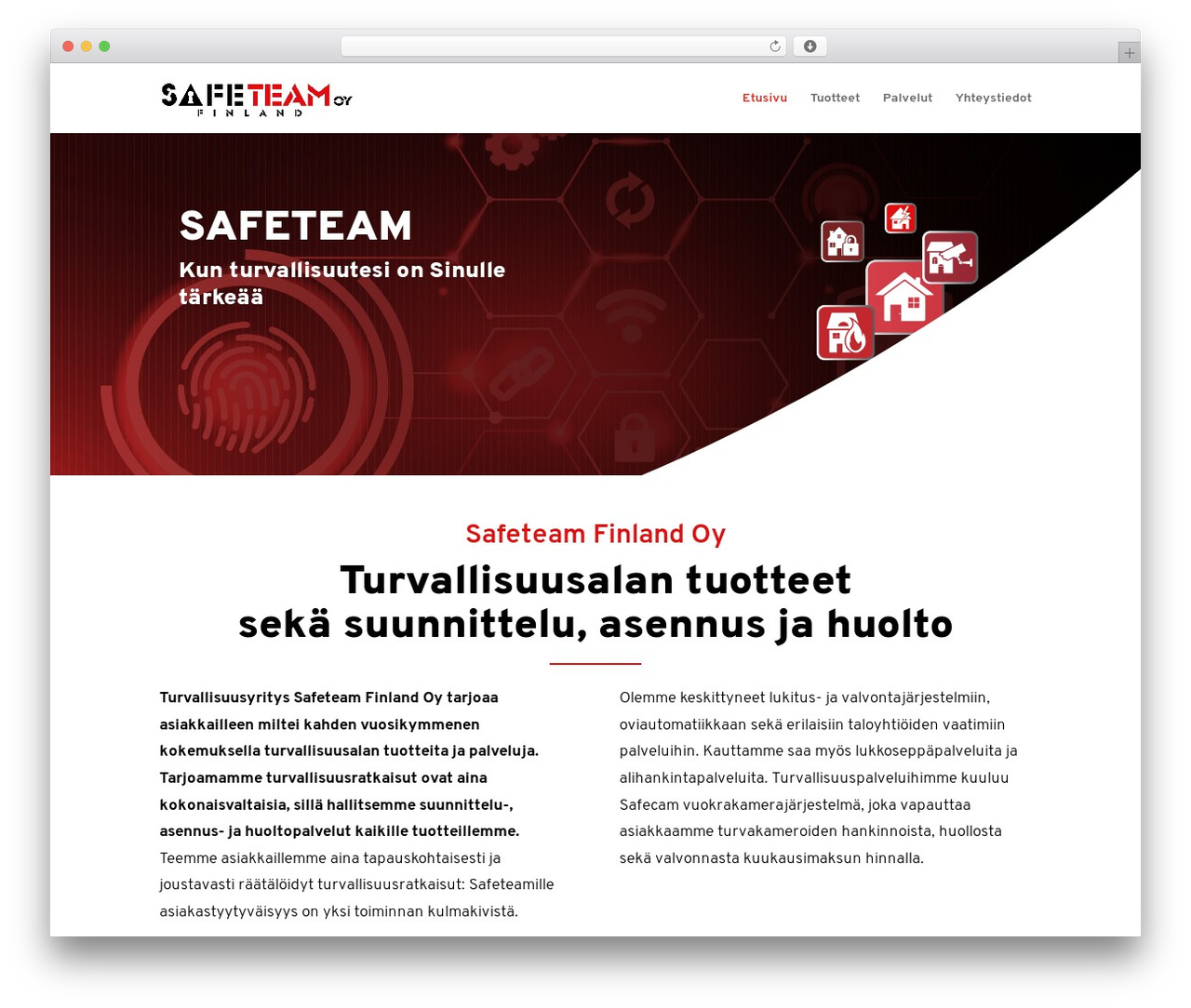 Divi WordPress theme - safeteam.fi