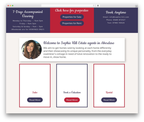 Divi WordPress theme - sophie-hill.com