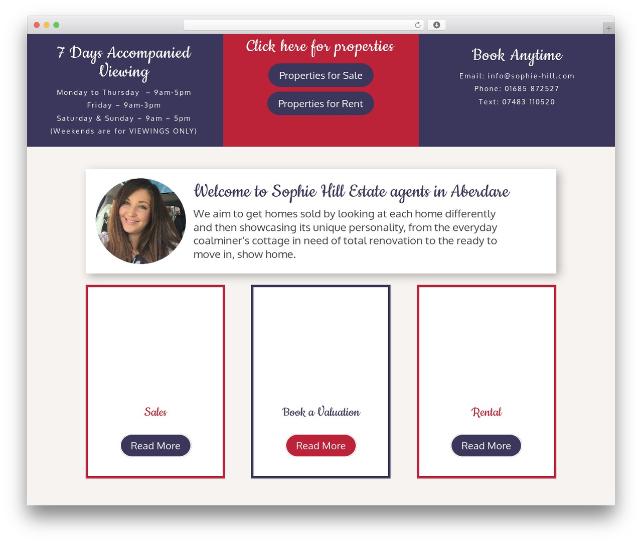 Divi WordPress theme - sophie-hill.com