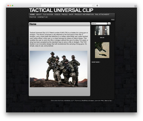 Easel WordPress theme - tacticaluniversalclip.com