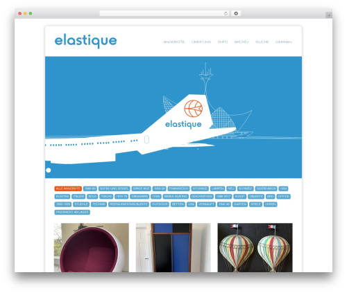 Filtered WordPress theme - elastique.ch