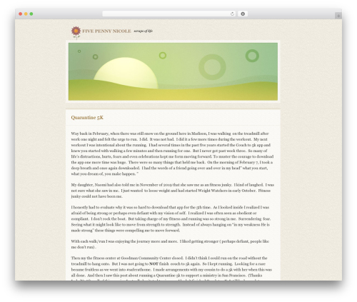 Hybrid WordPress theme - fivepennynicole.com