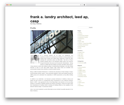 minimalism WordPress theme - franklandry.com