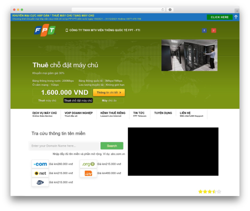 Rackhost WordPress theme - fpt-fti.vn