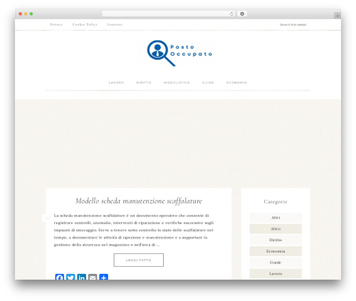 Refined Theme WordPress theme - postooccupato.org