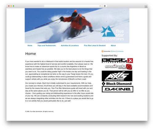 Theme WordPress simpleX - fivestaradventureguides.com